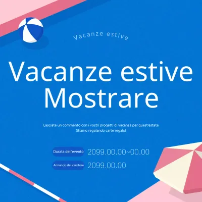 Promuovete i vostri eventi estivi in blu e rosa