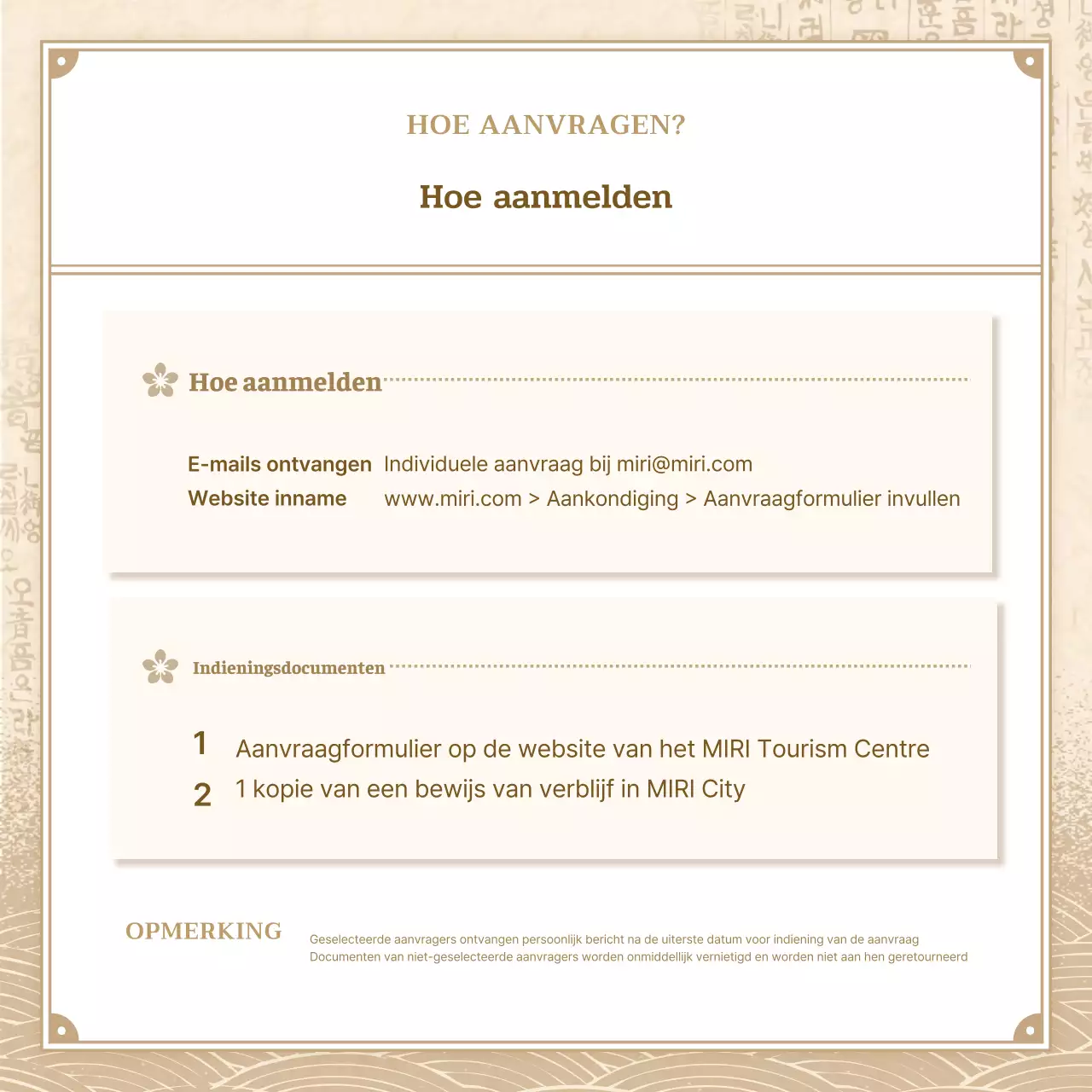 Beige en bruin, traditionele uitstraling Culturele tolken gezocht