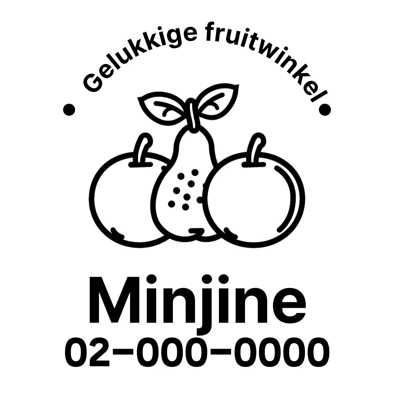 Ontwerp met fruitpictogrammen en krachtige lettertypes