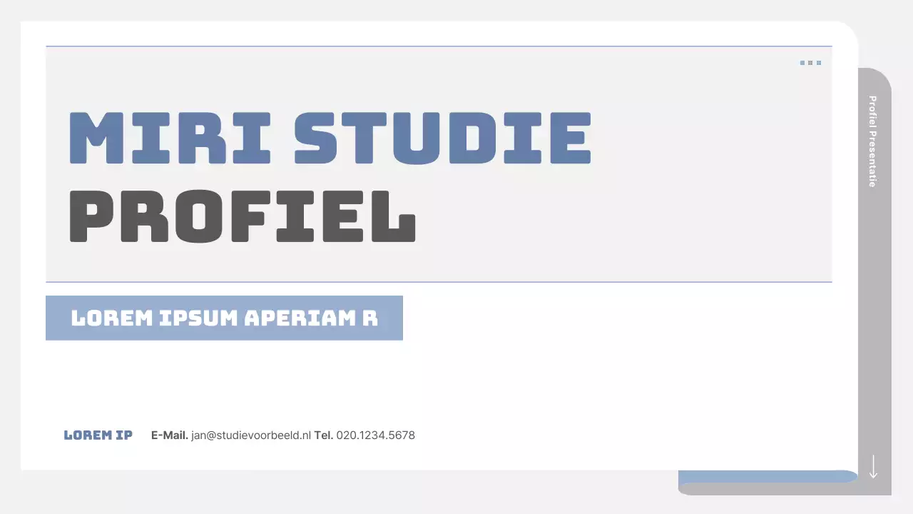 Een eenvoudige schoolprospectus in grijs en blauw