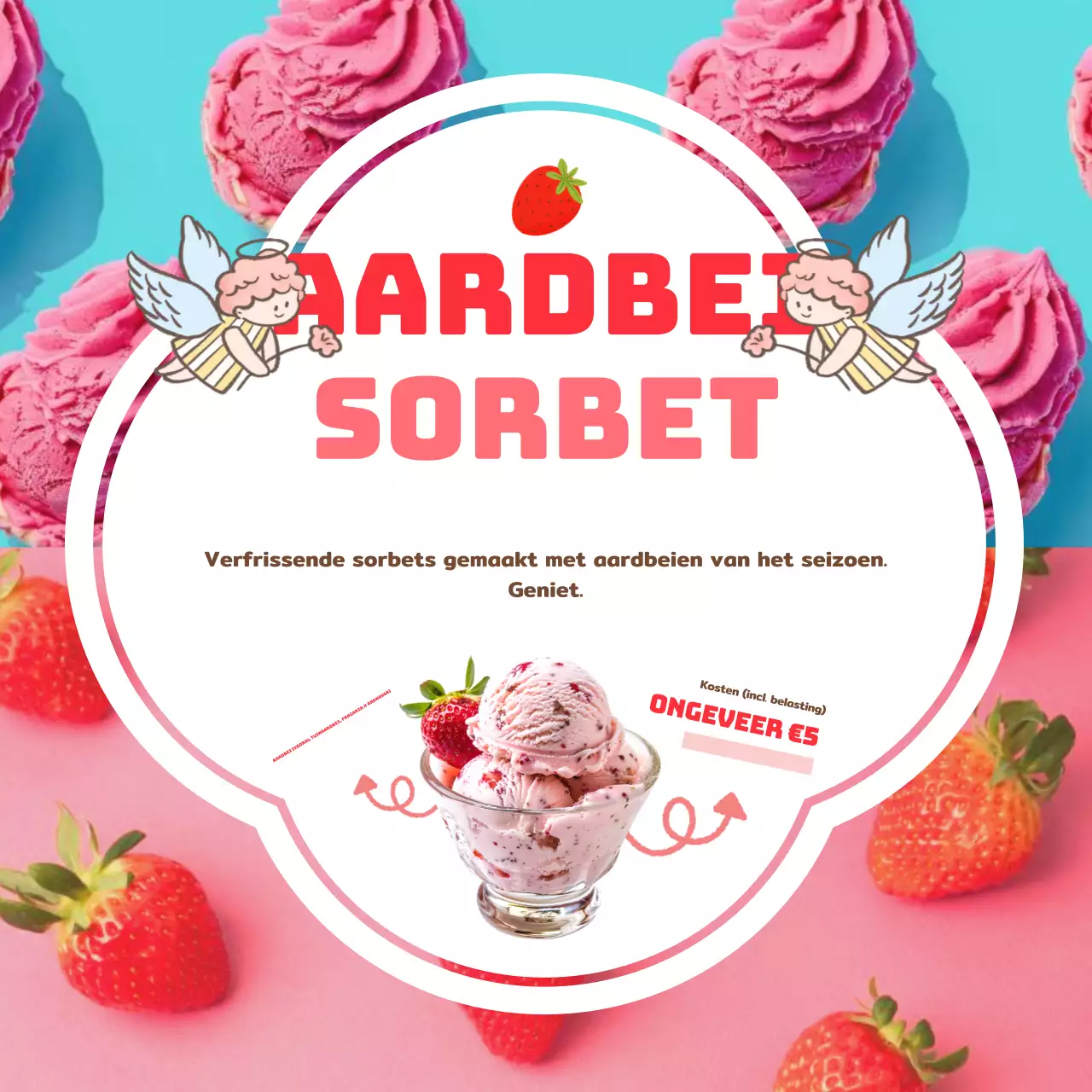 Promoot basis zomerijsjes in rood en roze