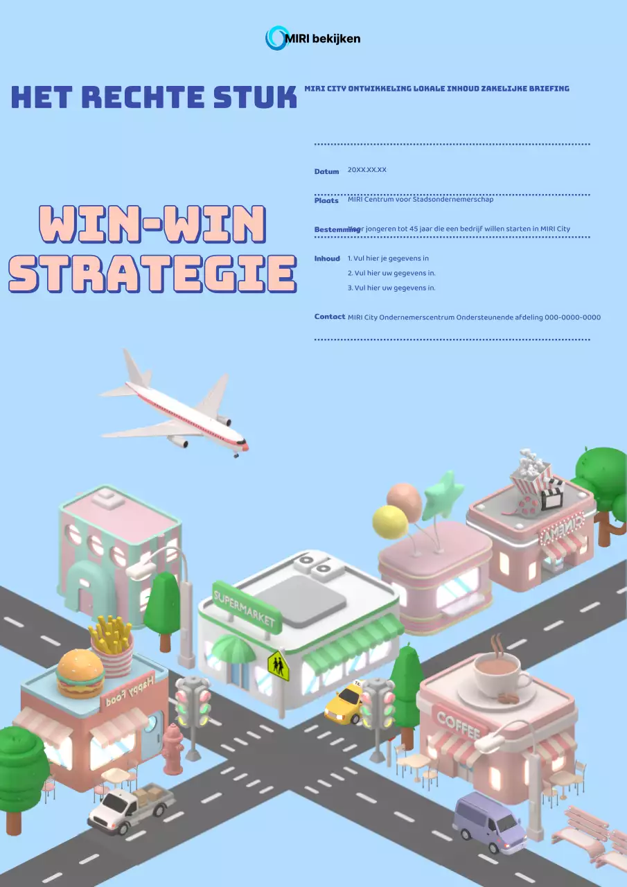 Promoot een schattige roze en lichtblauwe zakelijke pitch