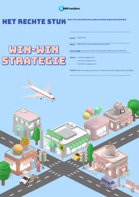 Promoot een schattige roze en lichtblauwe zakelijke pitch