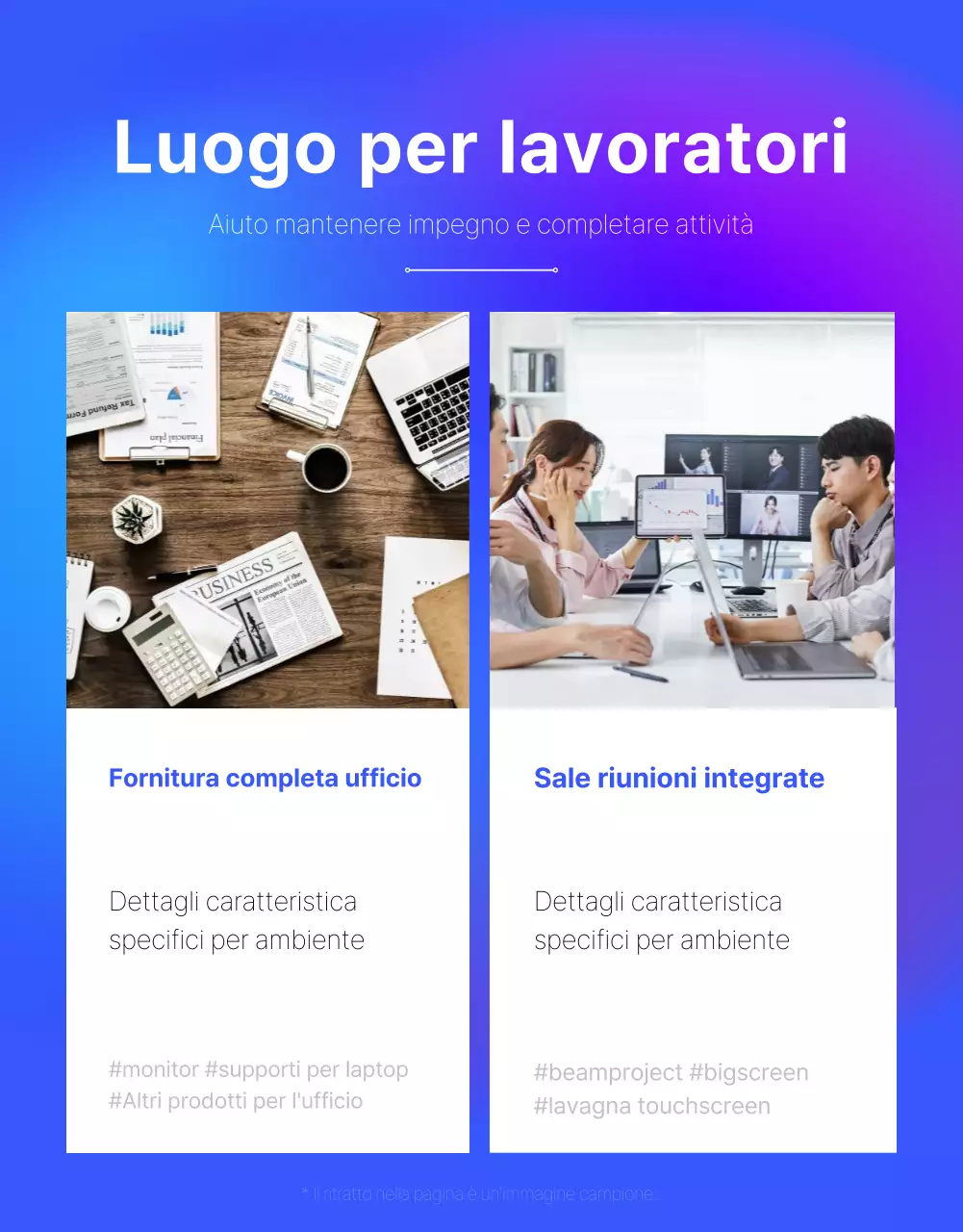 Promuovere il moderno spazio ufficio condiviso di Blue