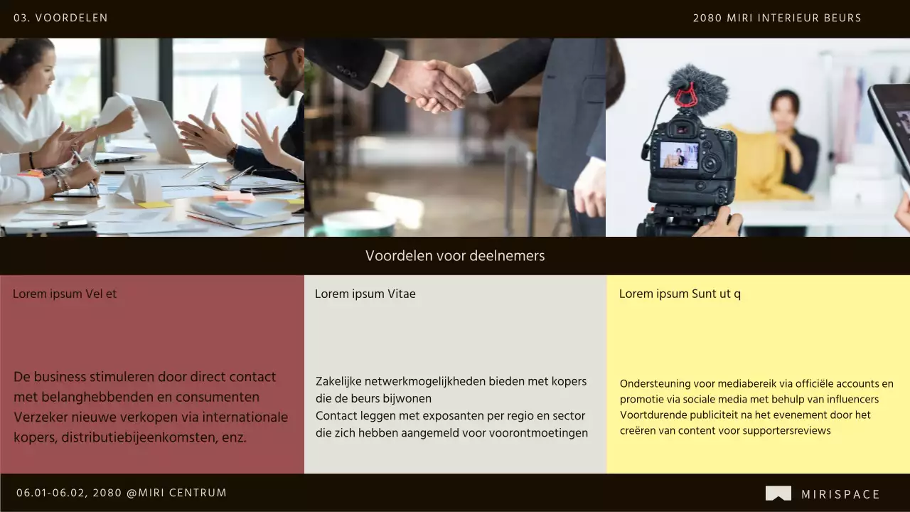 De oproep voor bedrijven om deel te nemen aan de moderne interieurbeurs Bruin en Blauw promoten