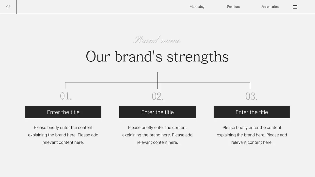 흑백의 모던한 브랜드 소개서