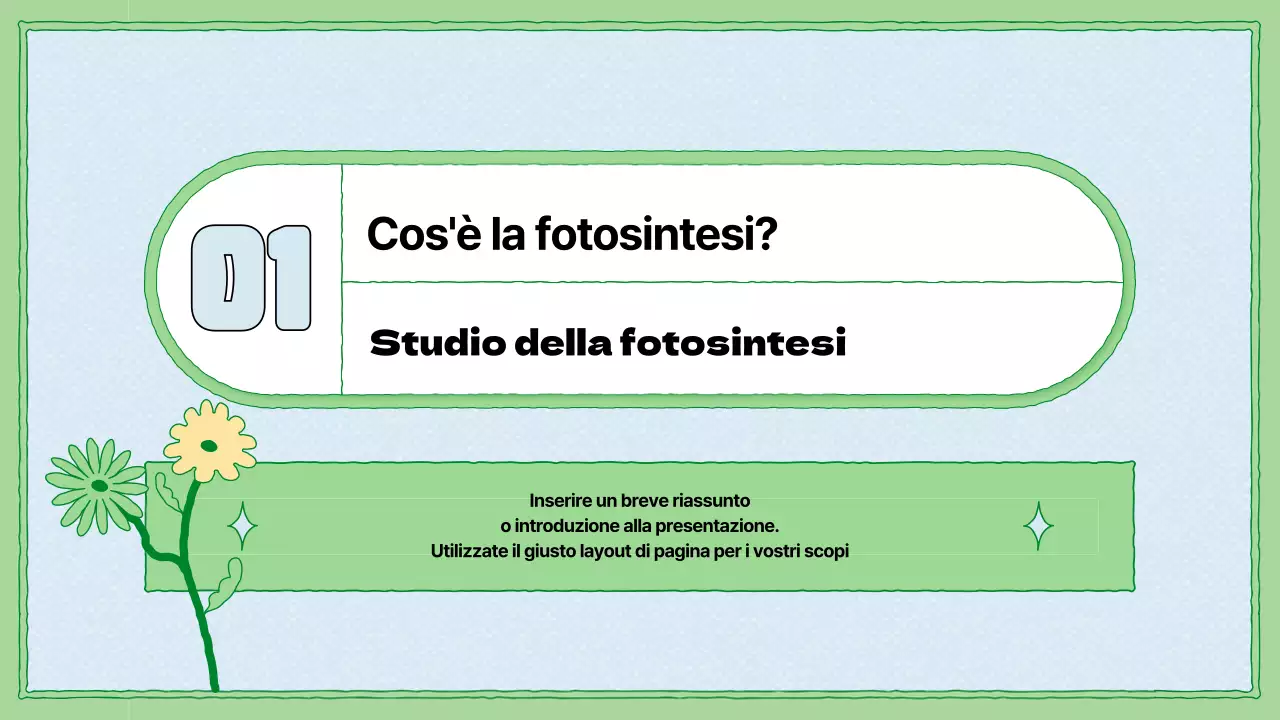 Risorse didattiche sulla fotosintesi in chartreuse e azzurro