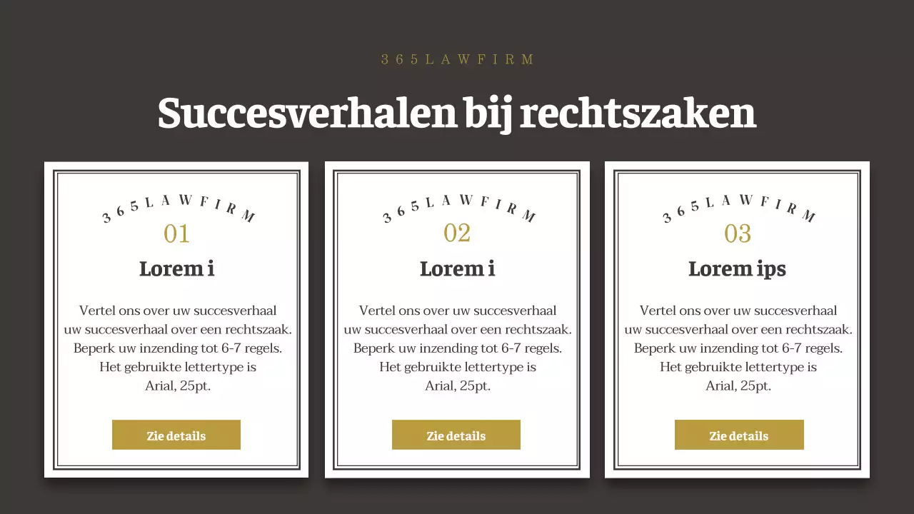 Eenvoudig bruin-wit bedrijfsprofiel advocatenkantoor