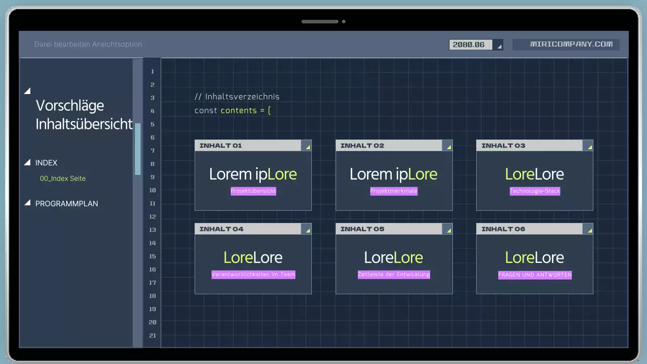 Prospekt des Cyber-Entwickler-Codierungsprogramms in Marineblau und Gelb