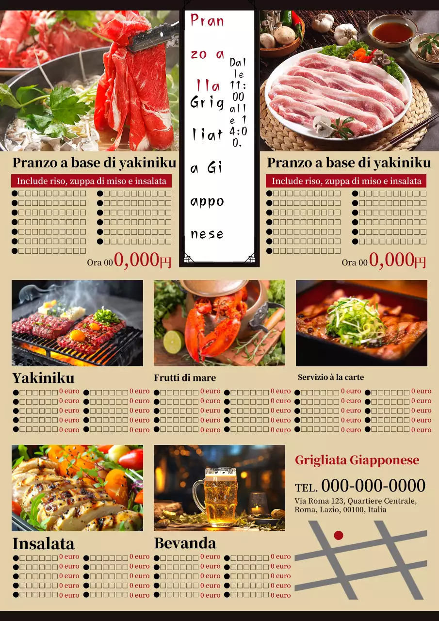 Pubblicità per il pranzo rustico e tradizionale alla griglia di Béjoux