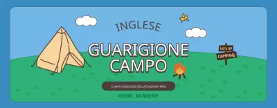 Concetto di campo inglese dell'Accademia da Camping Illustrated