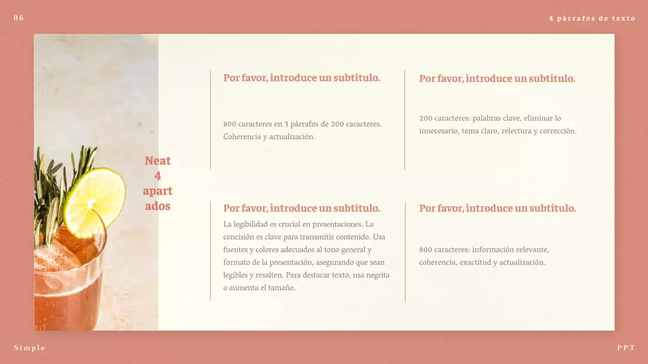 Propuestas minimalistas rosas para puestos largos y cortos