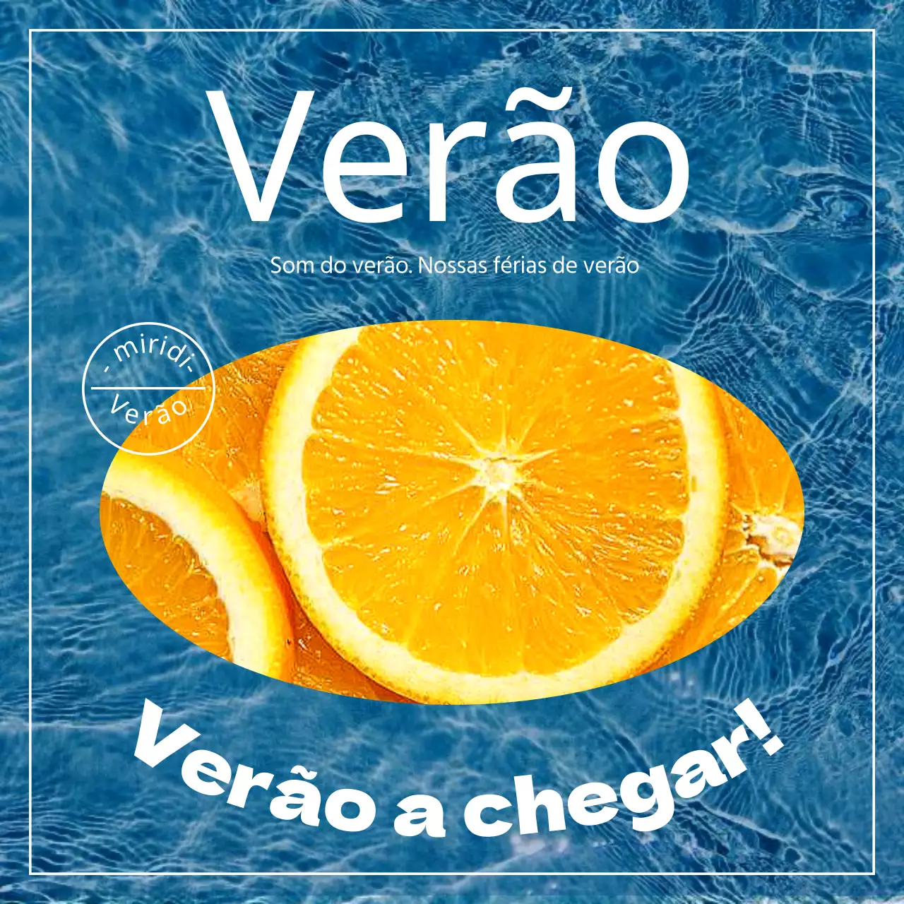 Um simples post de férias de verão em azul e branco