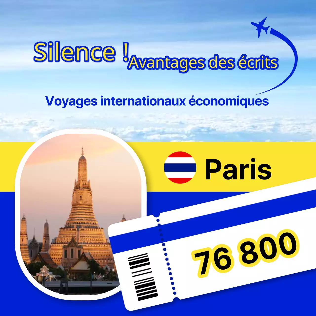 Promouvoir les offres des compagnies aériennes surlignées en bleu