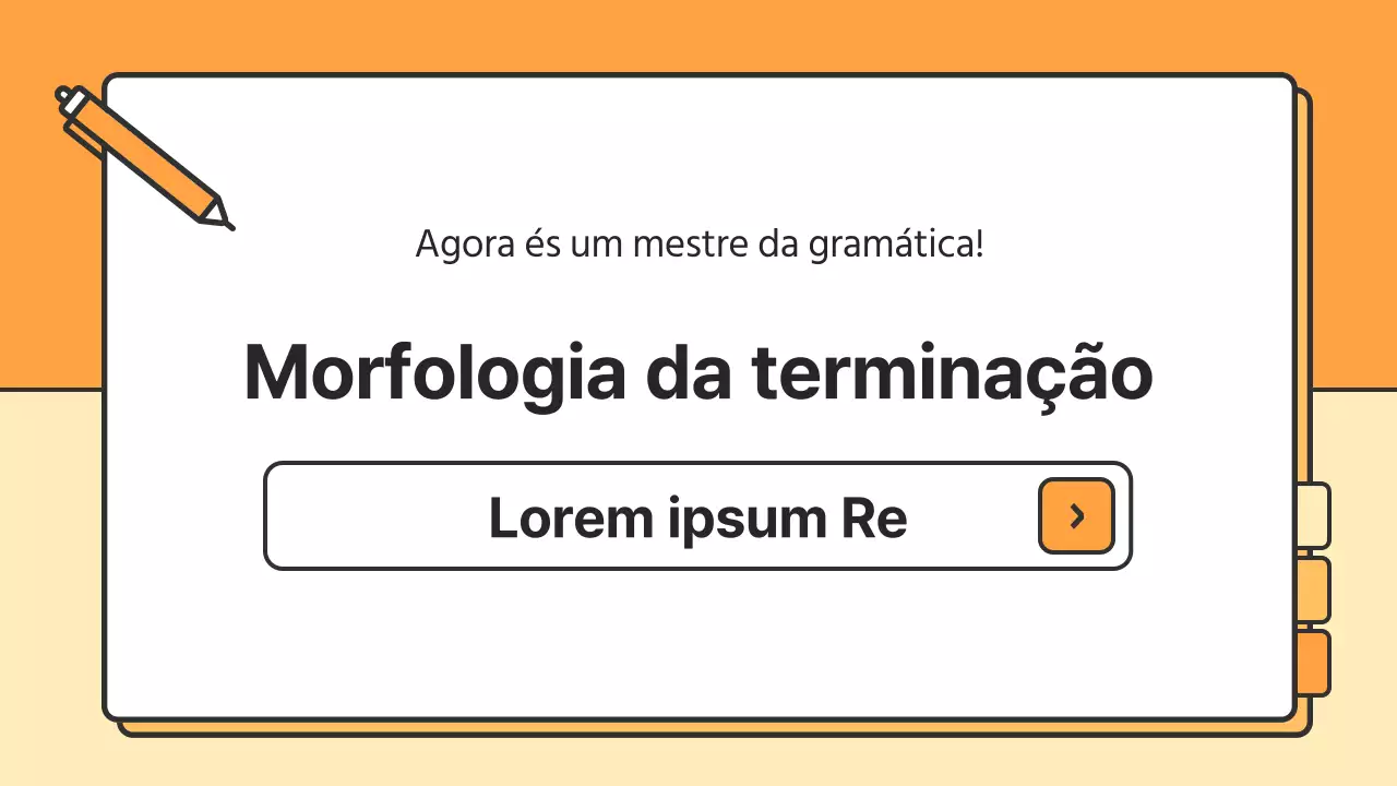 Recursos de gramática coreana básica laranja e amarela