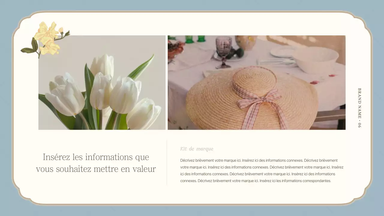 Une déclaration de marque luxueuse en bleu clair