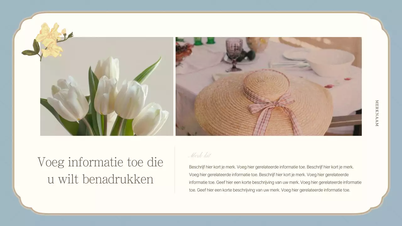 Een luxueus merkstatement in lichtblauw