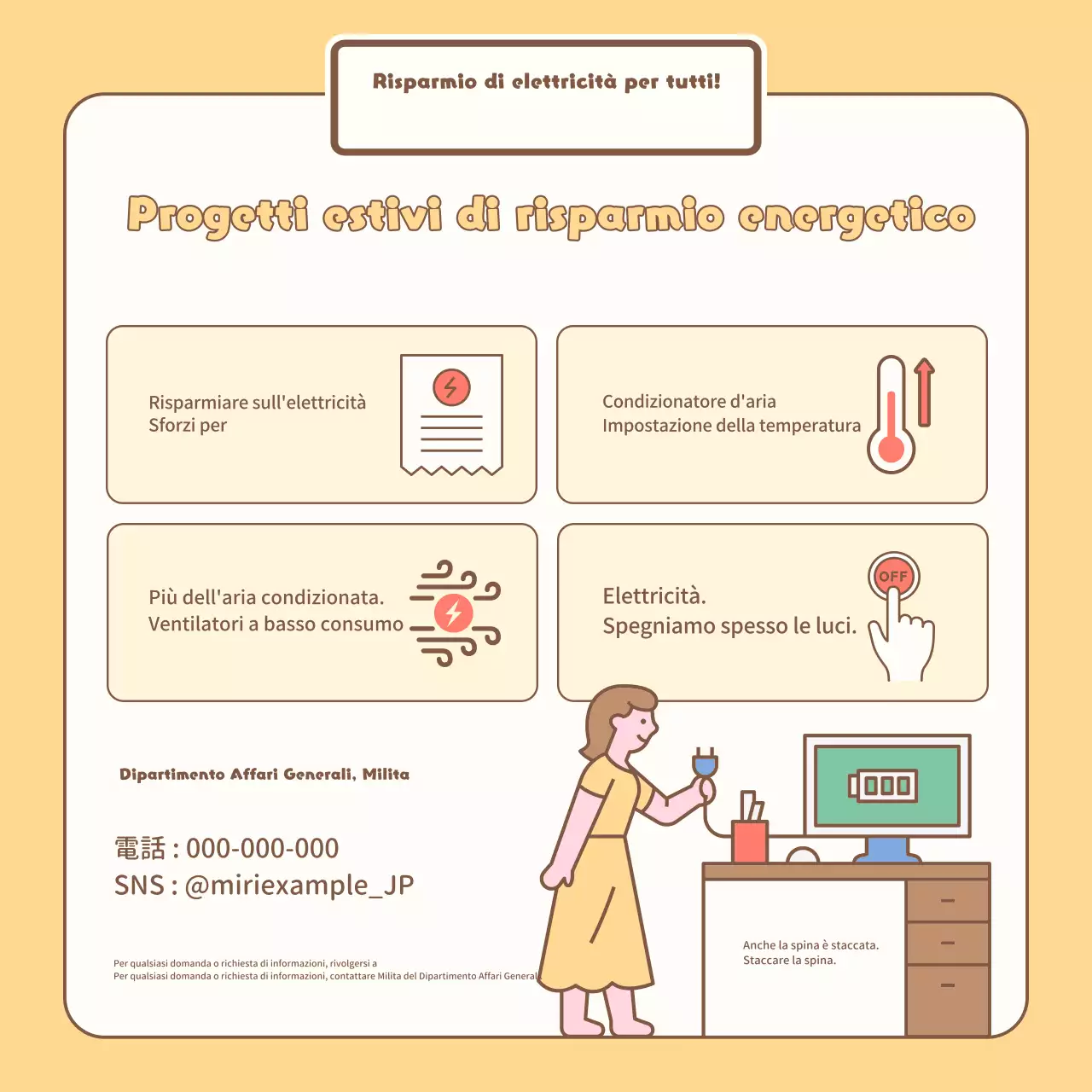 Sulla pianificazione di un bel piano di conservazione estivo giallo e beige