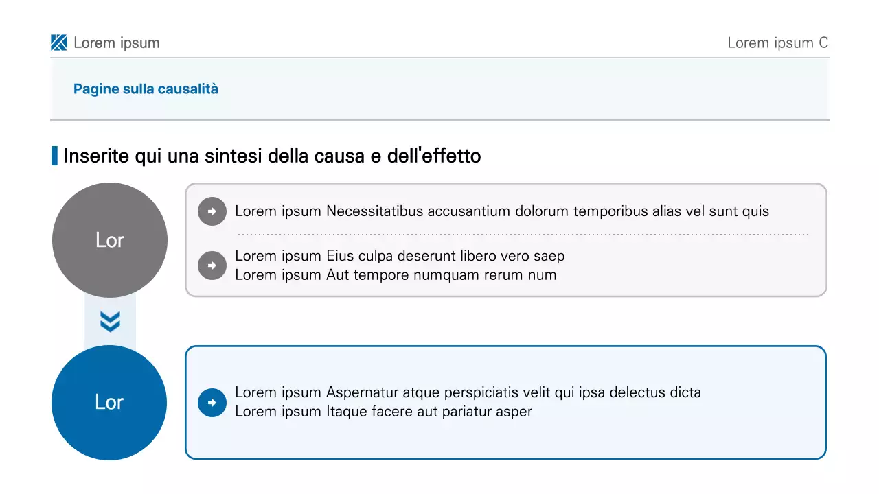 Una semplice presentazione stampabile in bianco e blu
