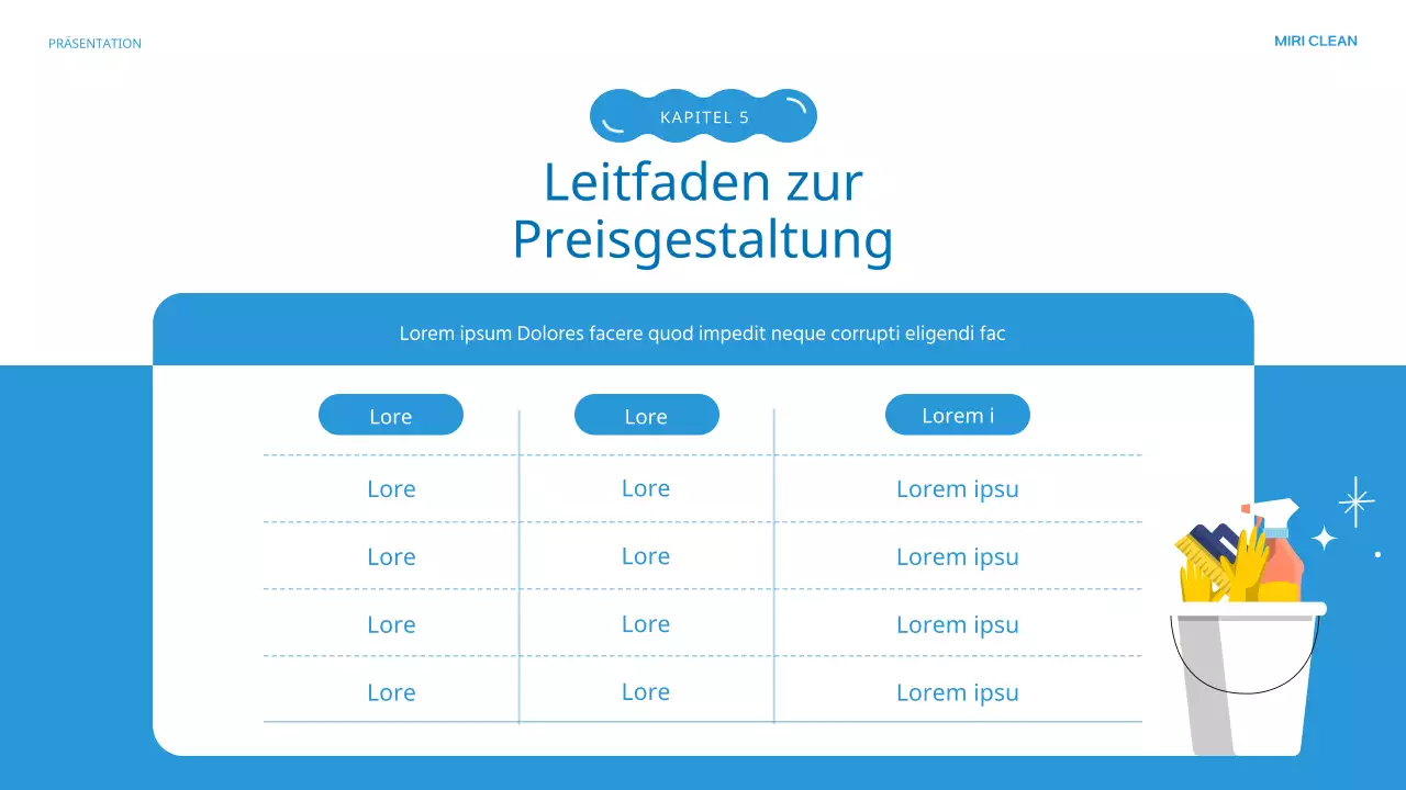 Blue's lovely Reinigungsagentur Einführung