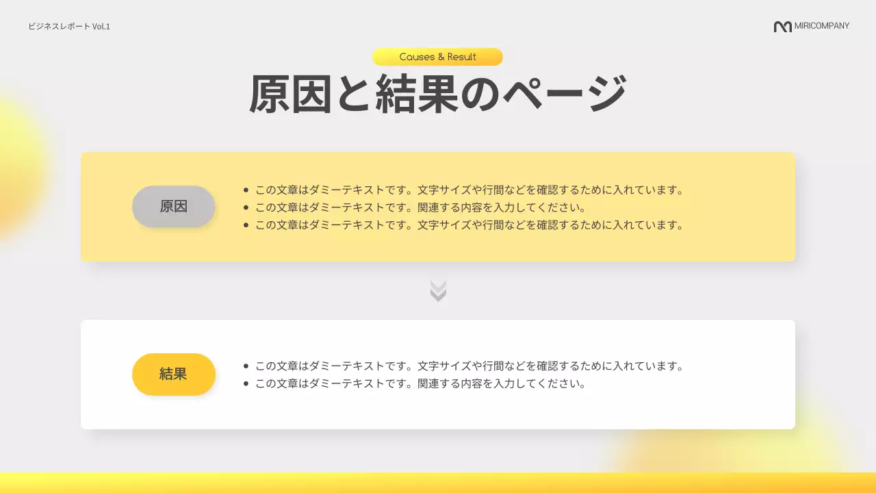 黄色 シンプル プラン プレゼンテーション