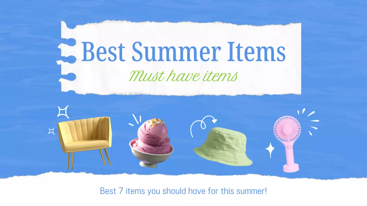 Blue Trendy Summer Promotion YouTube Thumbnail