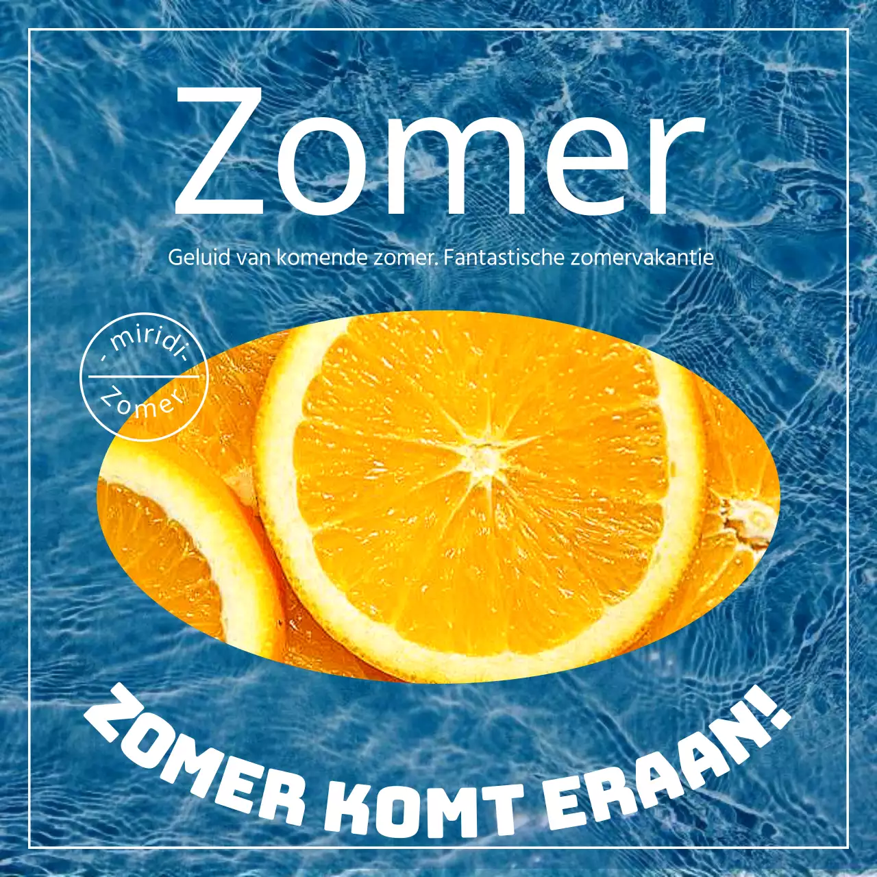 Een eenvoudige zomervakantie in blauw en wit