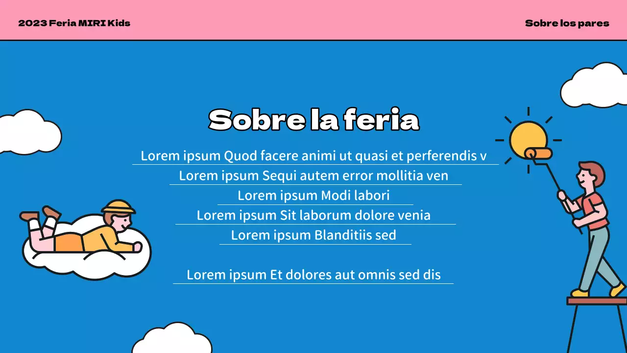 Promover la Feria Infantil Amarillo y Azul