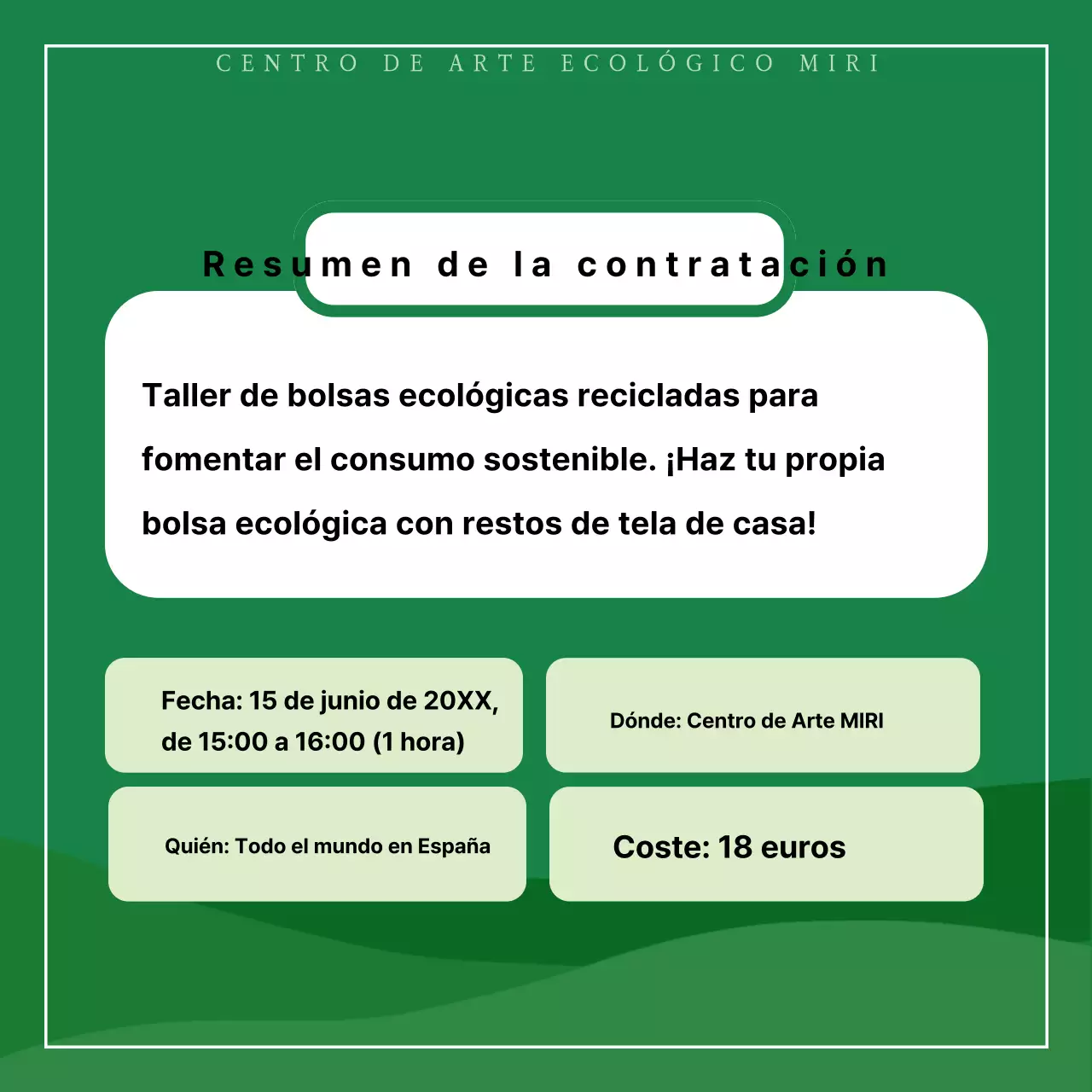 Promover experiencias de reciclaje ecológicas y minimalistas
