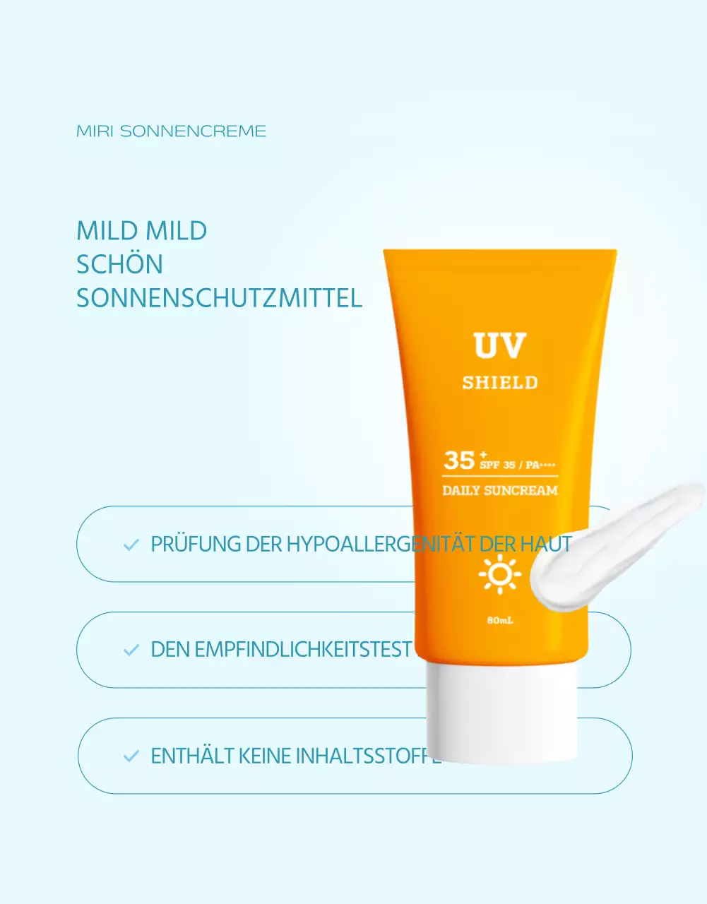 Ein einfacher Sonnenschutz in Hellblau und Orange erklärt