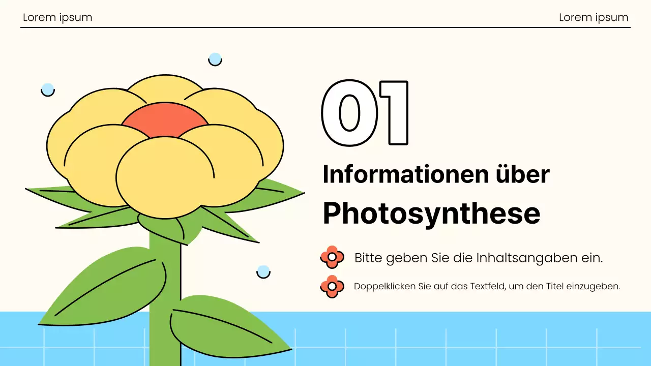 Photosynthese in einem knalligen Orange und Grün