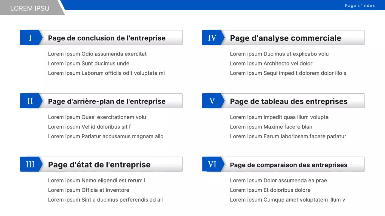 Un rapport simple sur la stratégie d'entreprise en bleu et noir