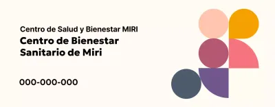 Centro de salud y bienestar sencillo con formas coloridas