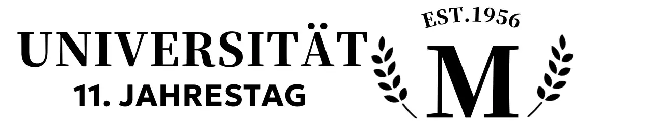 Einfaches Konzept Universität Souvenir mit Lorbeer-Logo