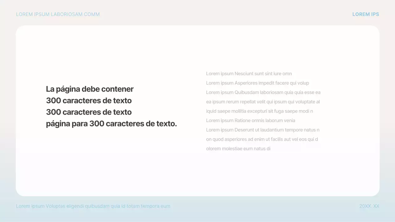 Propuesta de presentación sencilla en azul claro y blanco