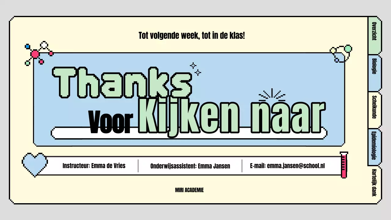 Schattig primair wetenschappelijk lesplan in lichtblauw en lichtgroen