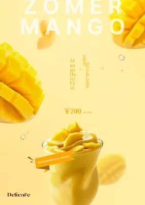 Promoot een trendy zomerdrankmenu met geel