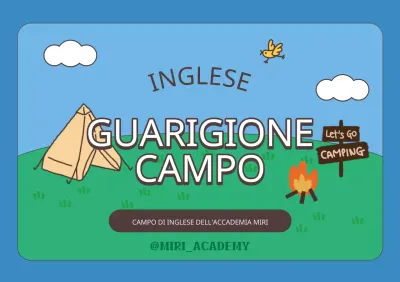 Concetto di campo inglese dell'Accademia da Camping Illustrated