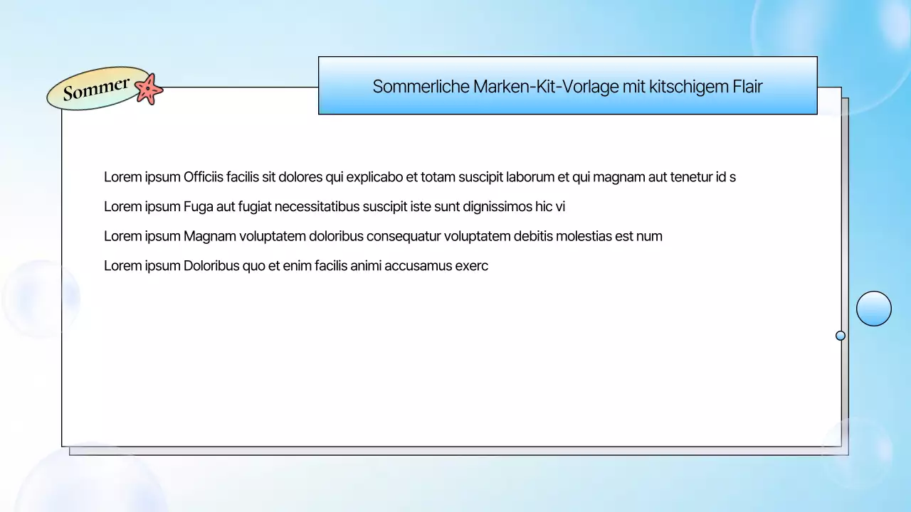 Kitschiger Markenslip für den Sommer in Blau