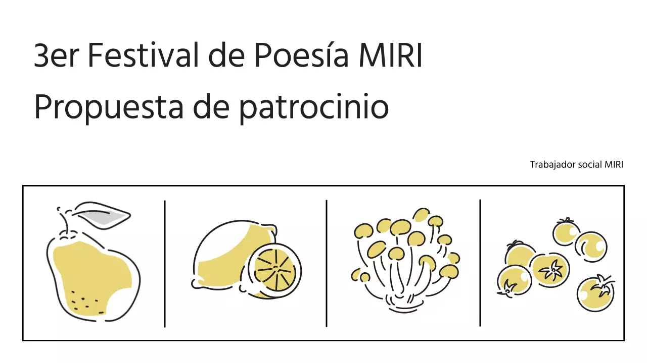 Propuesta de patrocinio de una fiesta local en amarillo