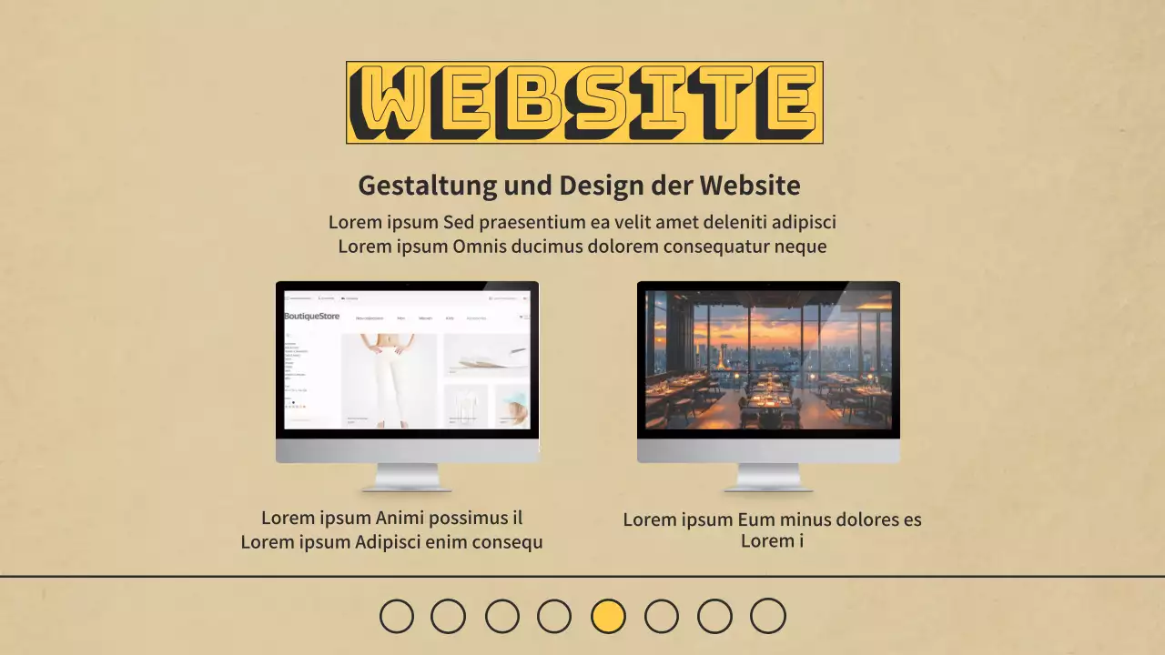 Grünes und gelbes Portfolio für moderne Designer