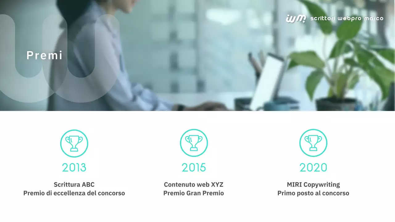 Un semplice portfolio per scrittori freelance in bianco