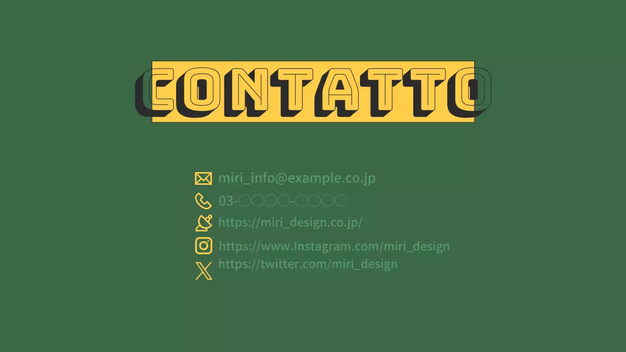 Portfolio verde e giallo per designer moderni