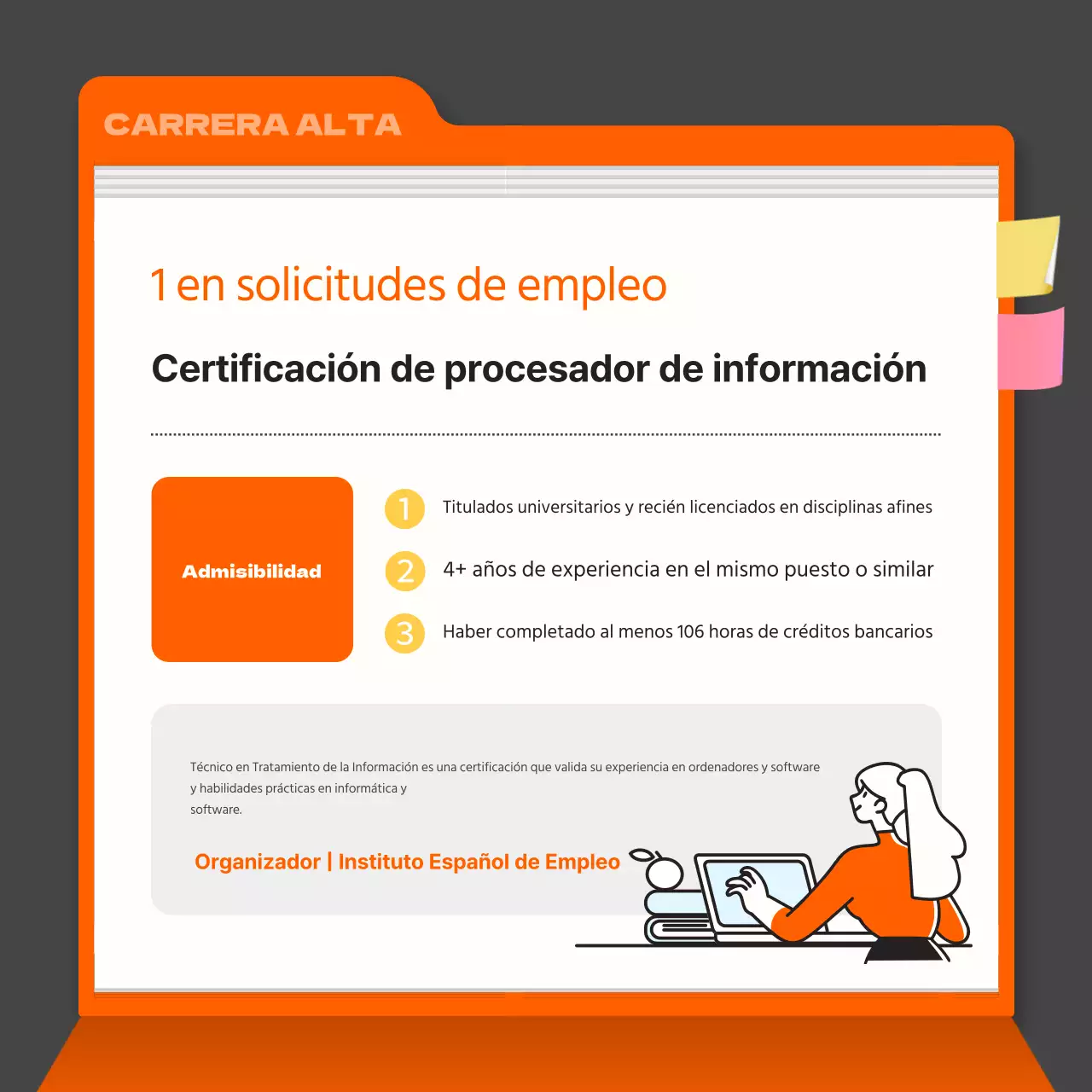 Un simple anuncio de calificación gris y naranja