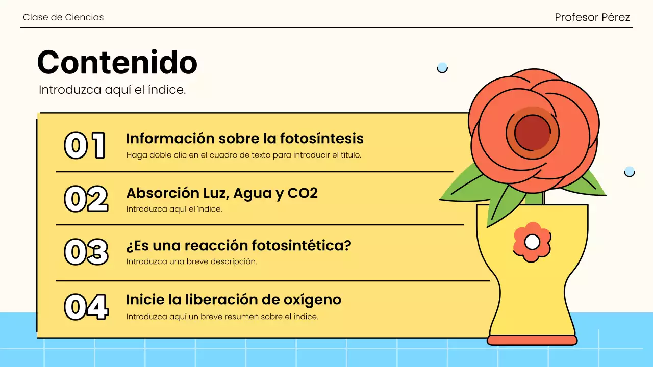 Fotosíntesis en un estallido de naranja y verde