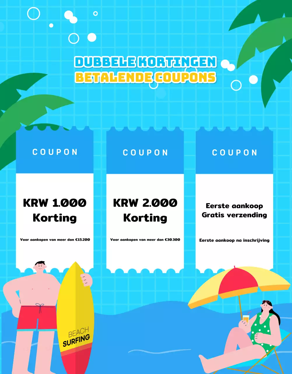 Promoot een mooie zomerpromotie in lichtblauw