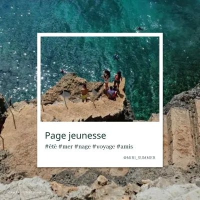 Un album minimaliste en bleu et blanc pour une sortie en mer en été