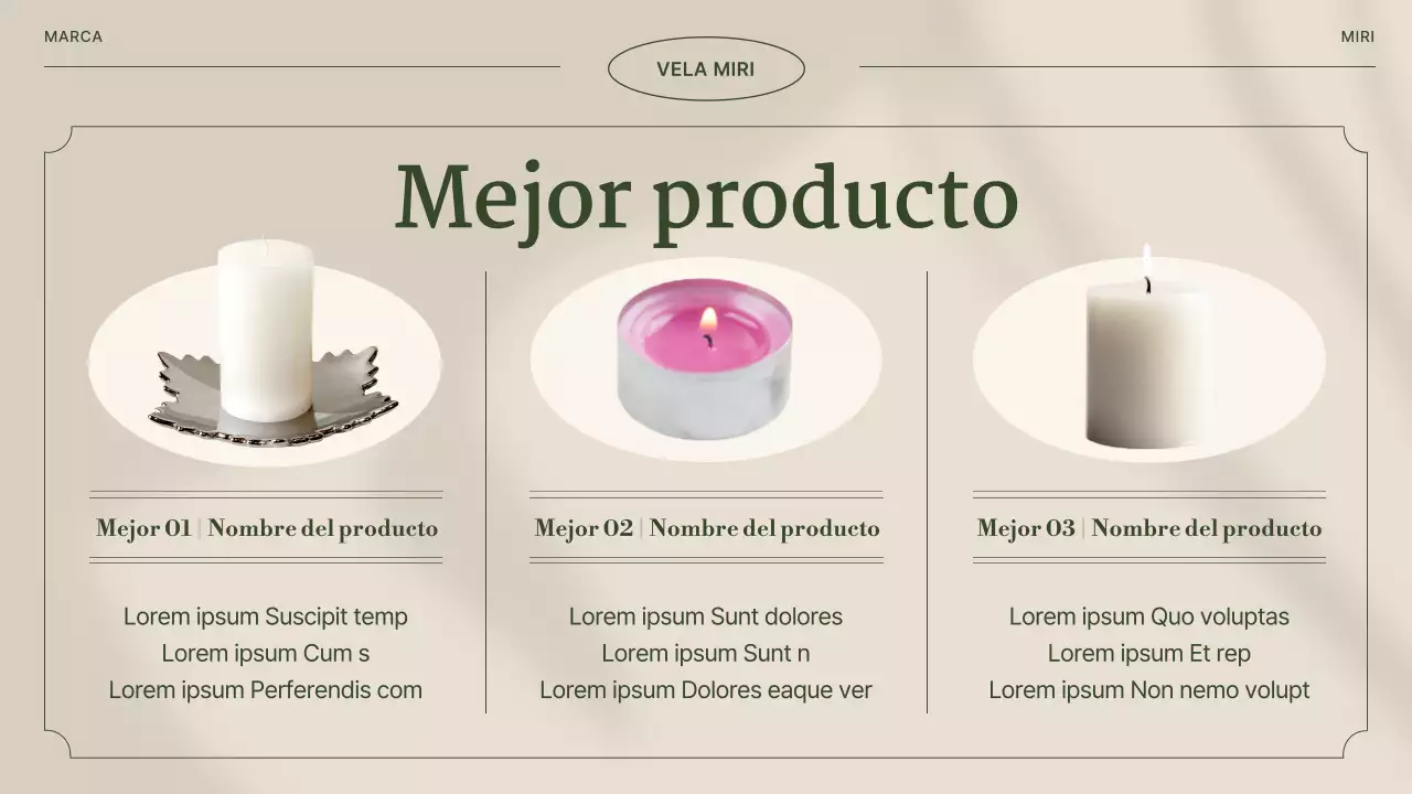 Guía de talleres de velas vintage en marrón y verde