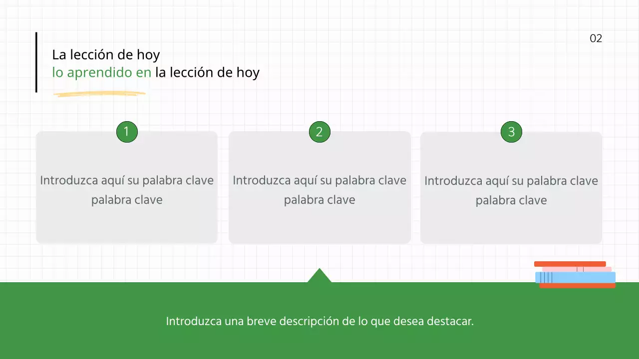 Plan de clases para profesores de escuela en blanco y verde