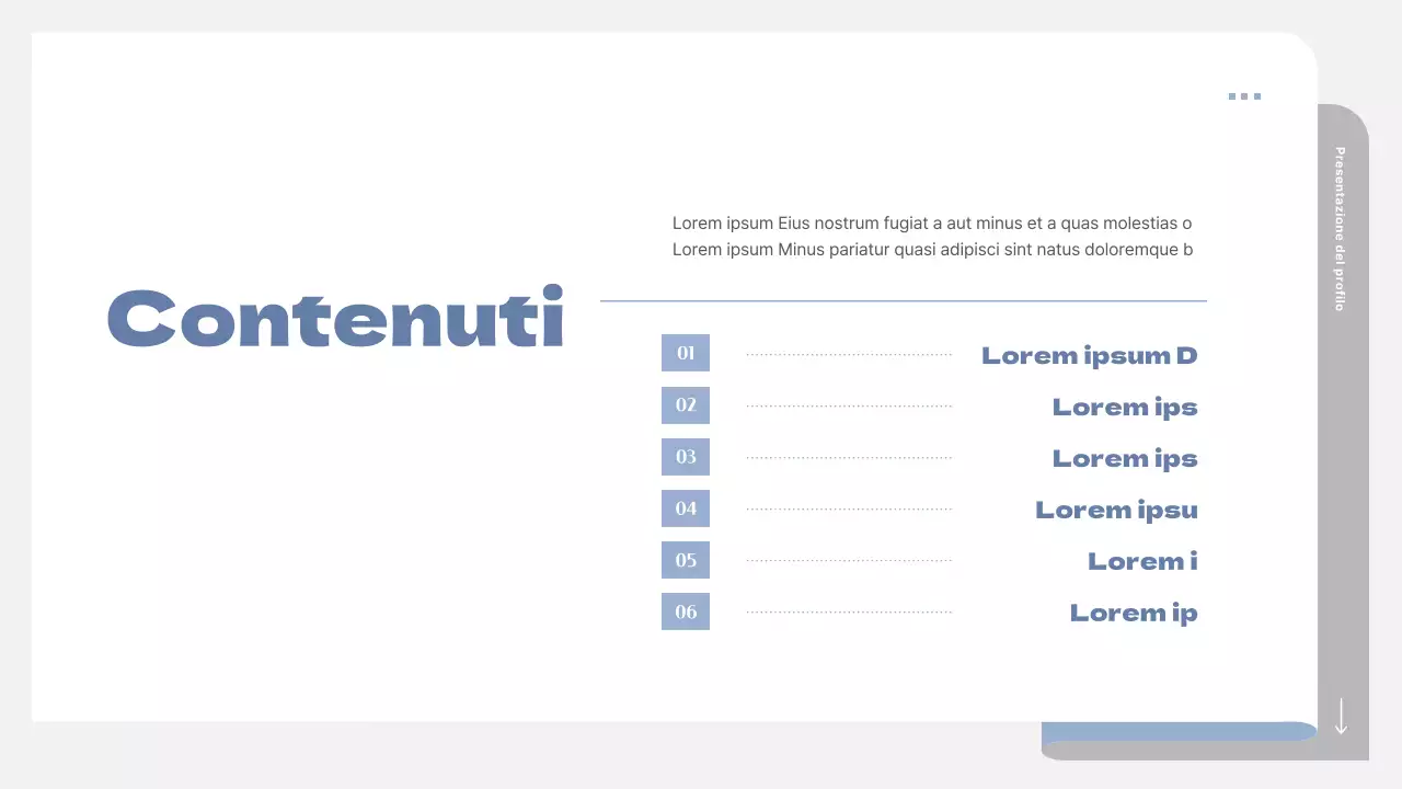 Un semplice prospetto scolastico in grigio e blu